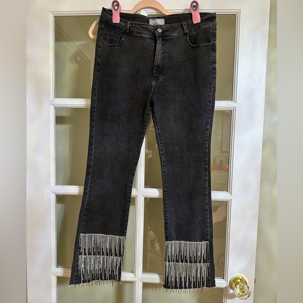 Blue B Rhinestone Fringe Women's Jeans